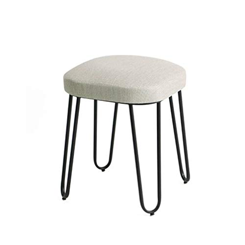 ＣＨＵ　Ｎ Make-up Stool Fashion Wrought Iron Furniture Creative Bedroom Furniture Stool 40x40x48cm 925 Size  White